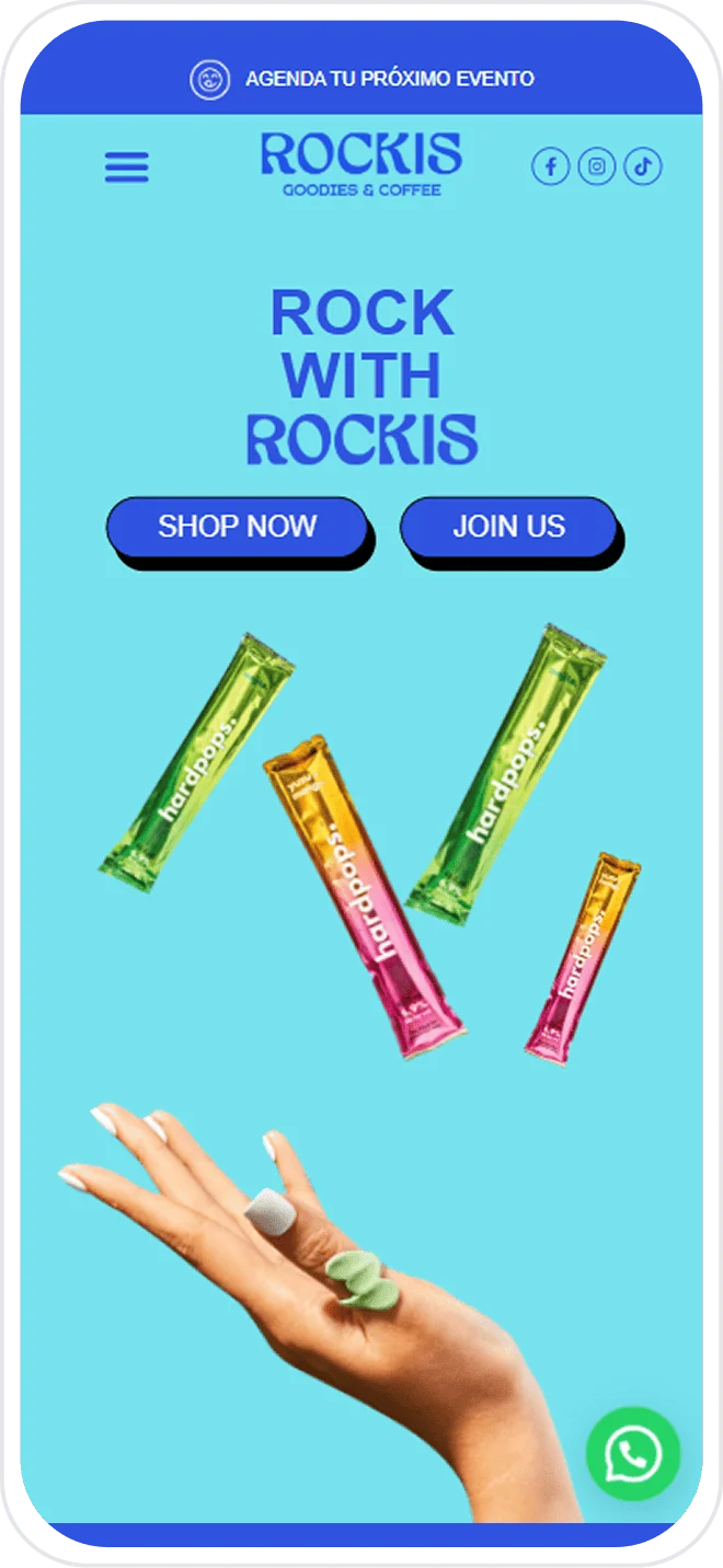 Desarrollo web para Rockis Frozen Goodies - BWE Agency Agencia de Marketing