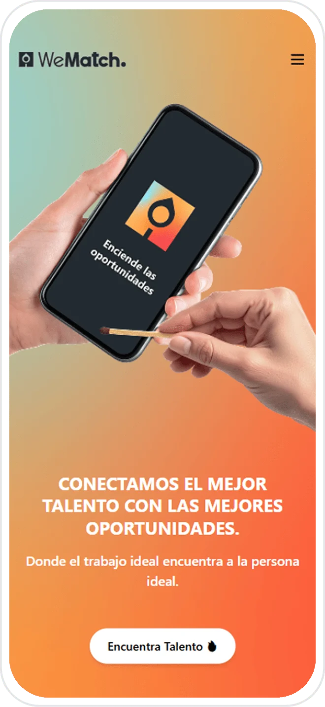 Desarrollo web para We Match - BWE Agency Agencia de Marketing